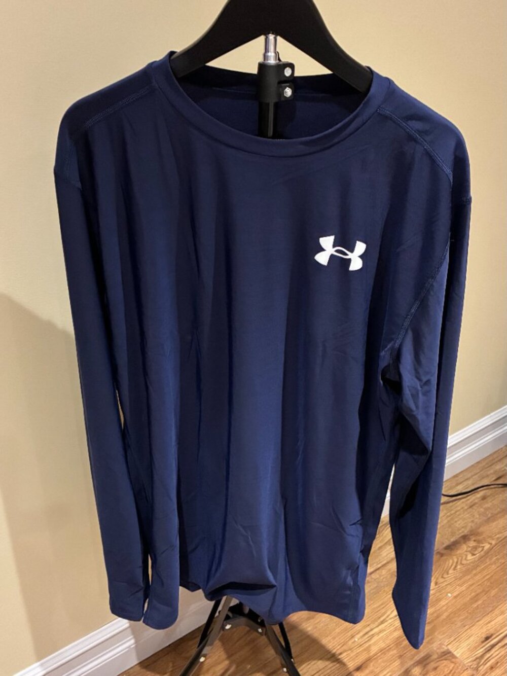 Men's Under Armour Midnight Navy Blue Long Sleeve Tech 2.0  Size 3 XL New